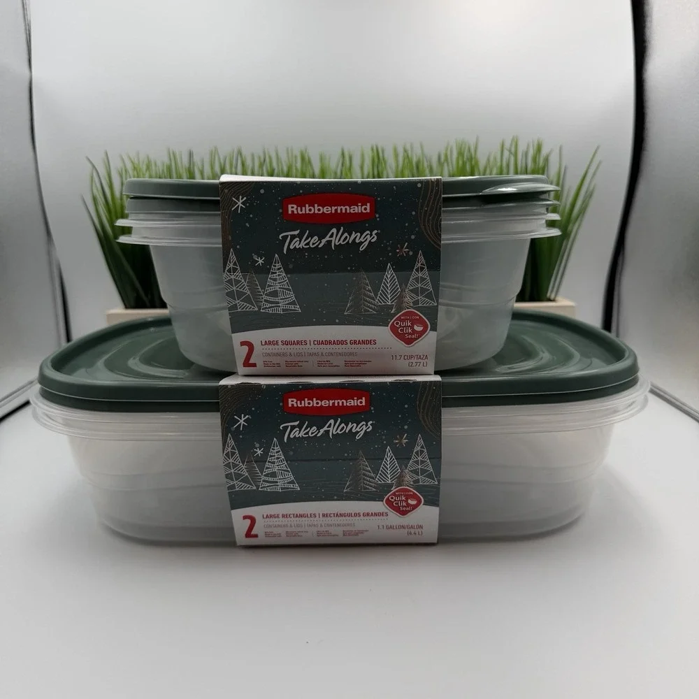Rubbermaid Take‎ Alongs Limited Ed. Green Lid Storage Container Set